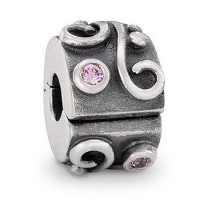 PANDORA Swirl Silver & Pi